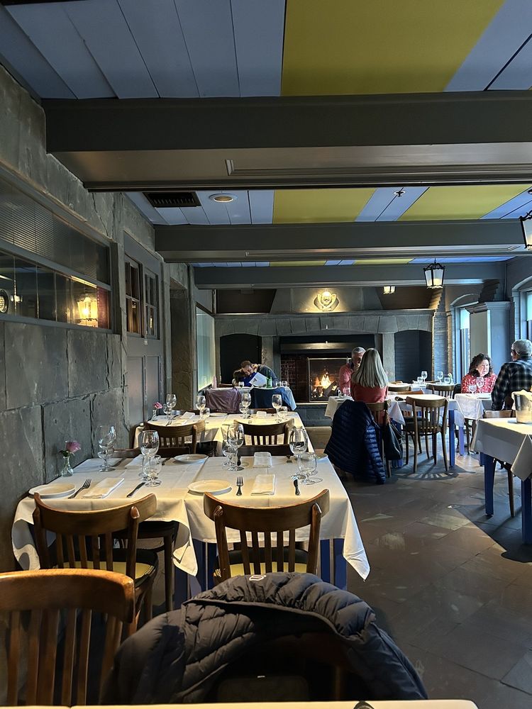 Al Forno dining room with fireplace
